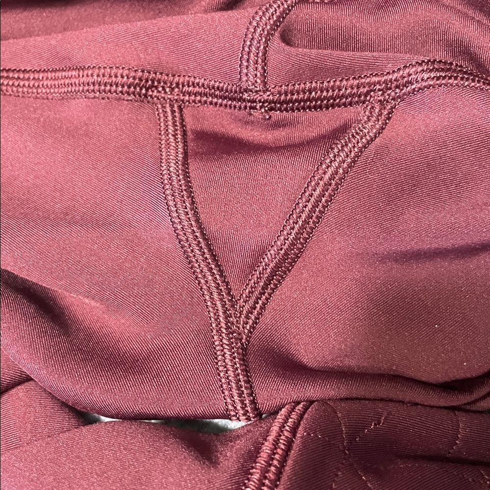 Lululemon Toasty Tech Fleece Tights II Leggings Burgundy Size 4 - Picture 12 of 15